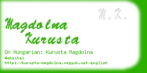 magdolna kurusta business card